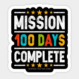 Happy 100Th Day Of School Mission 100 Days Sticker